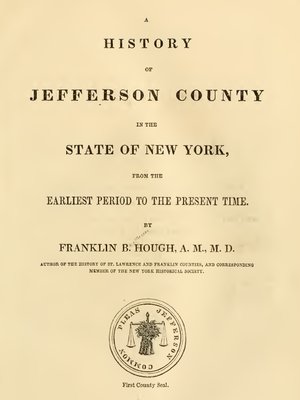 cover image of A History of Jefferson County in the State of New York (1854)